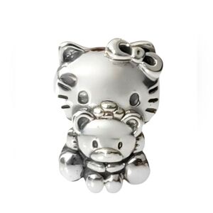 LINX DISCONTINUED Sterling Silver Hello Kitty And Bear Bracelet Charm